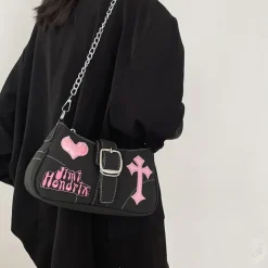 Bags & Purses*Boogzel Clothing Emo Girl Baguette Bag Black