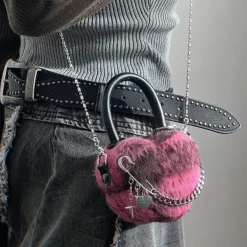 Bags & Purses*Boogzel Clothing Emo Phase Heart-Shaped Bag Pink/black