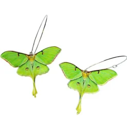 Earrings*Boogzel Clothing Eyed Butterfly Earrings Green