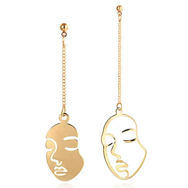 Earrings*Boogzel Clothing Face Outline Earrings