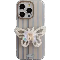 Iphone Cases*Boogzel Clothing Fairy Butterfly Striped iPhone Case Blue