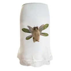 Skirts*Boogzel Clothing Fairy Cat Print Midi Skirt White