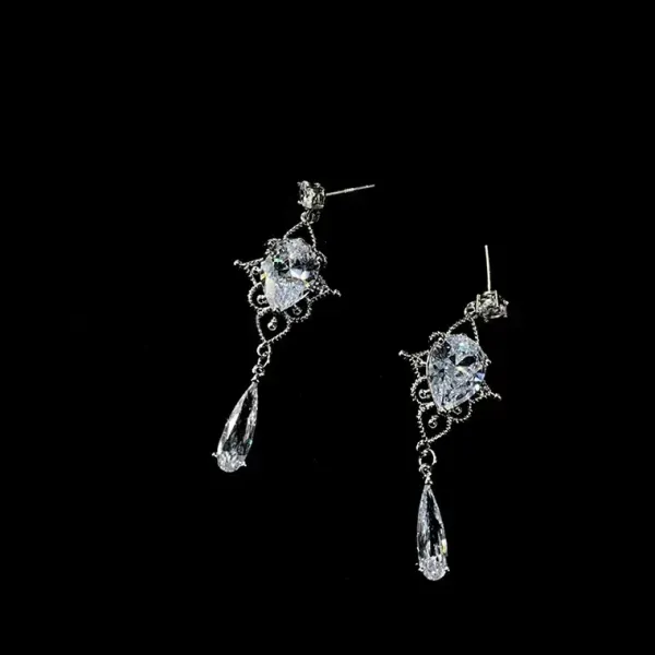 Earrings*Boogzel Clothing Fairy Crystal Drop Earrings Silver