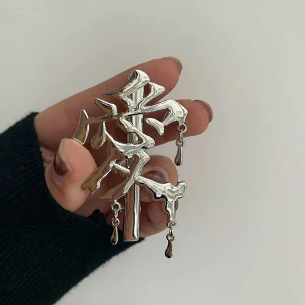 Hair Accessories*Boogzel Clothing Fairy Grunge Big Hair Clip Silver