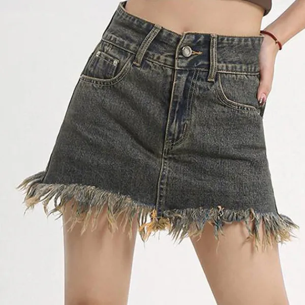 Skirts*Boogzel Clothing Fairy Grunge Denim Skirt Blue