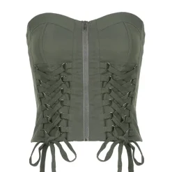 Corset Tops*Boogzel Clothing Fairy Grunge Lace Up Corset Green