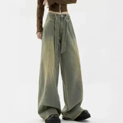 Jeans*Boogzel Clothing Fairy Grunge Washed Jeans Green