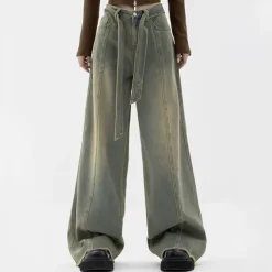 Jeans*Boogzel Clothing Fairy Grunge Washed Jeans Green