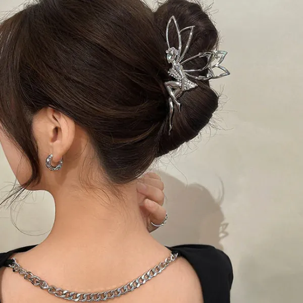 Hair Accessories*Boogzel Clothing Fairy Rhinestone Hair Claw Silver