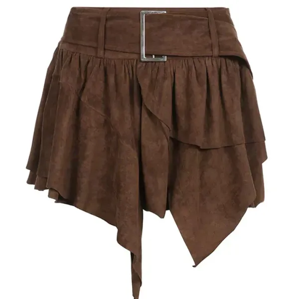 Skirts*Boogzel Clothing Fairycore Aesthetic Cord Skirt Brown