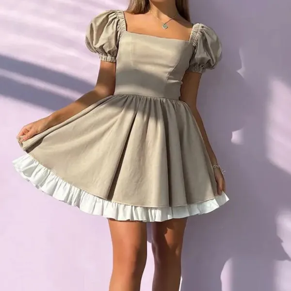 Dresses & Rompers*Boogzel Clothing Fairycore Aesthetic Green Mini Dress