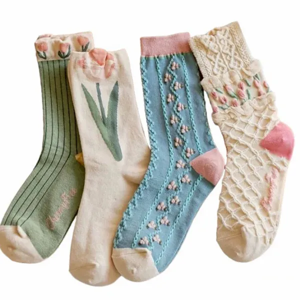 Socks*Boogzel Clothing Fairycore Flower Socks