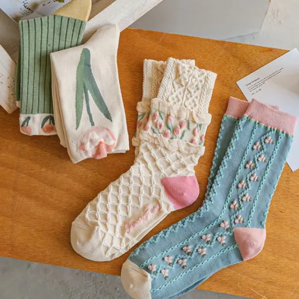 Socks*Boogzel Clothing Fairycore Flower Socks