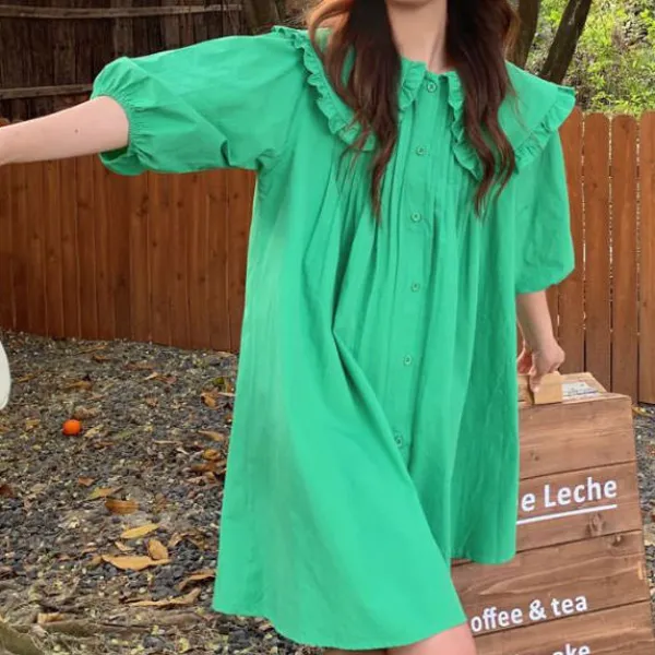 Dresses & Rompers*Boogzel Clothing Fairycore Little Dress Green