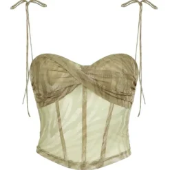 Crop Tops*Boogzel Clothing Fairycore Mesh Bustier Top Green