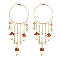 Earrings*Boogzel Clothing Fairycore Mushroom Earrings Gold