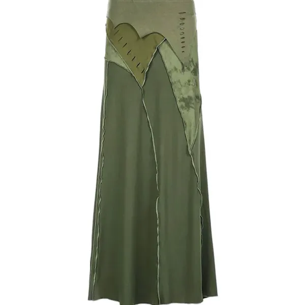 Skirts*Boogzel Clothing Fairycore Patchwork Maxi Skirt