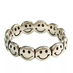 Rings*Boogzel Clothing Fake Smile Ring Silver