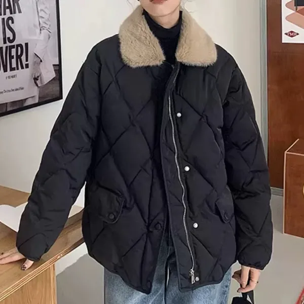 Coats & Jackets*Boogzel Clothing Faux Fur Collar Padded Jacket