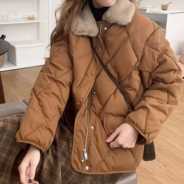 Coats & Jackets*Boogzel Clothing Faux Fur Collar Padded Jacket