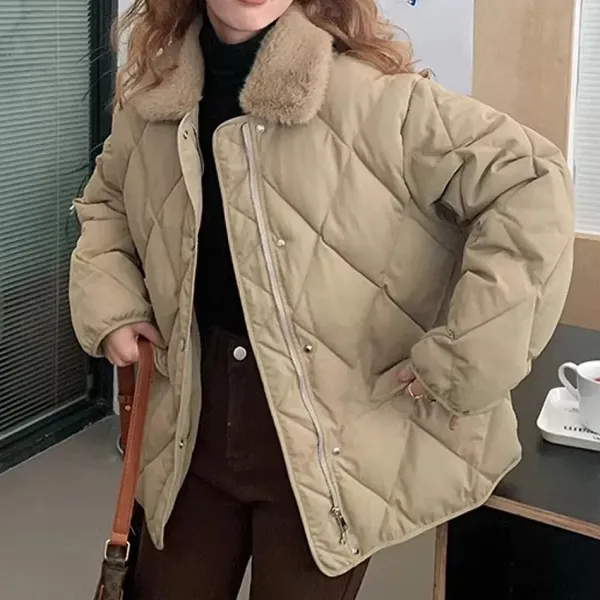 Coats & Jackets*Boogzel Clothing Faux Fur Collar Padded Jacket