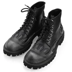 Boots / Platform Boots*Boogzel Clothing Feel The Burn Combat Boots Black