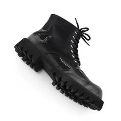 Boots / Platform Boots*Boogzel Clothing Feel The Burn Combat Boots Black