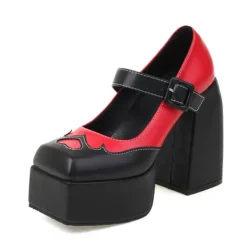 Mad*Boogzel Clothing Flame Heart Platform Shoes