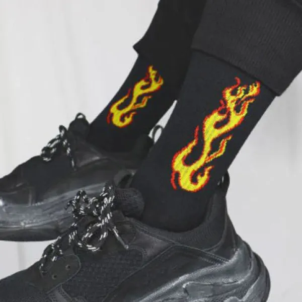 Socks*Boogzel Clothing Flames Socks
