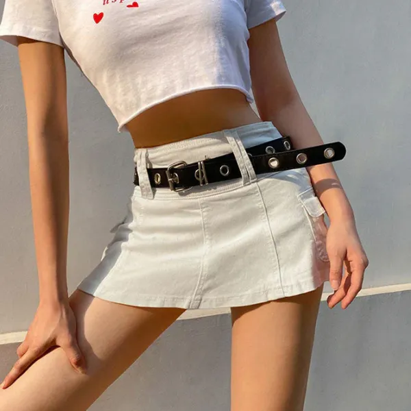 Skirts*Boogzel Clothing Flirting With Trouble Mini Skirt