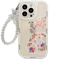 Iphone Cases*Boogzel Clothing Floral Bear Chain iPhone Case White