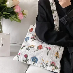 Bags & Purses*Boogzel Clothing Floral Embroidered Tote Bag