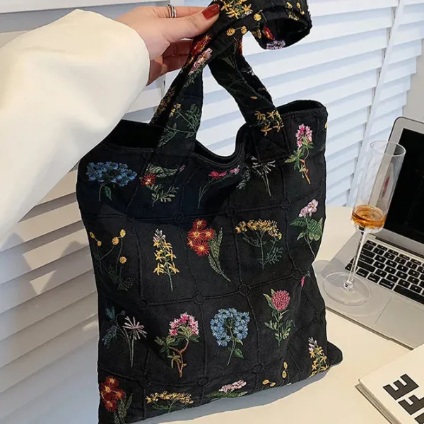 Bags & Purses*Boogzel Clothing Floral Embroidered Tote Bag
