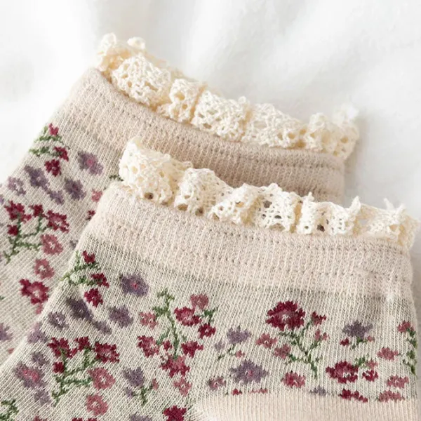 Socks*Boogzel Clothing Floral Ruffle Socks