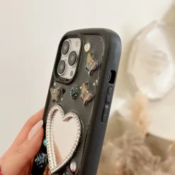 Iphone Cases*Boogzel Clothing Flower Butterfly Mirror iPhone Case Black