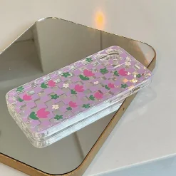 Iphone Cases*Boogzel Clothing Flower Checker iPhone Case Purple