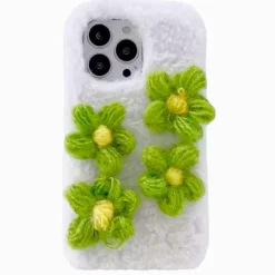 Iphone Cases*Boogzel Clothing Flower Crochet iPhone Case White/green