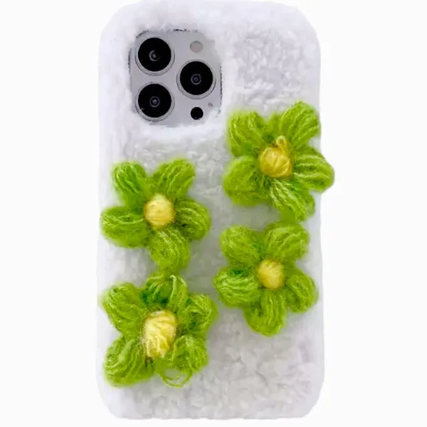 Iphone Cases*Boogzel Clothing Flower Crochet iPhone Case White/green