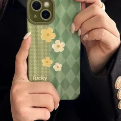 Iphone Cases*Boogzel Clothing Flower Houndstooth iPhone Case Green