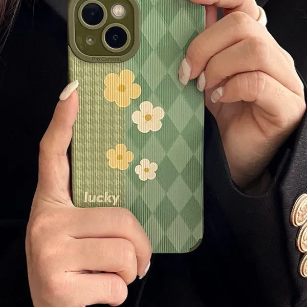Iphone Cases*Boogzel Clothing Flower Houndstooth iPhone Case Green