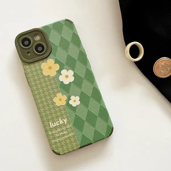 Iphone Cases*Boogzel Clothing Flower Houndstooth iPhone Case Green