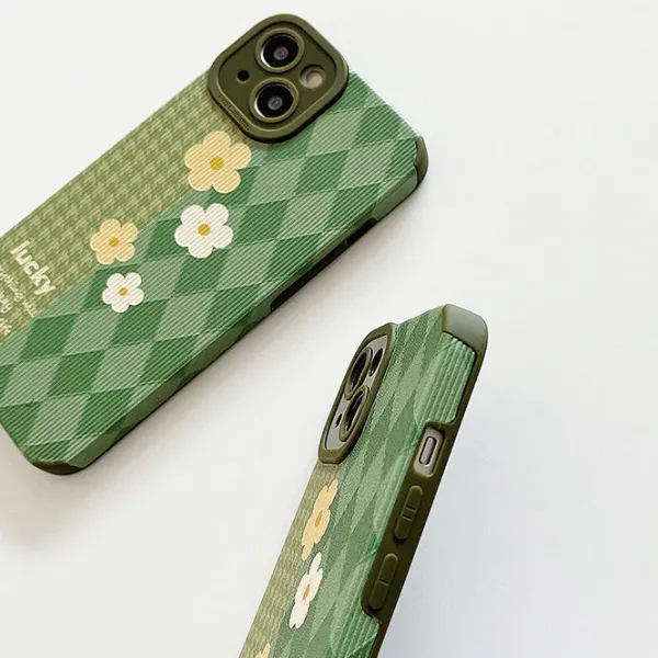 Iphone Cases*Boogzel Clothing Flower Houndstooth iPhone Case Green