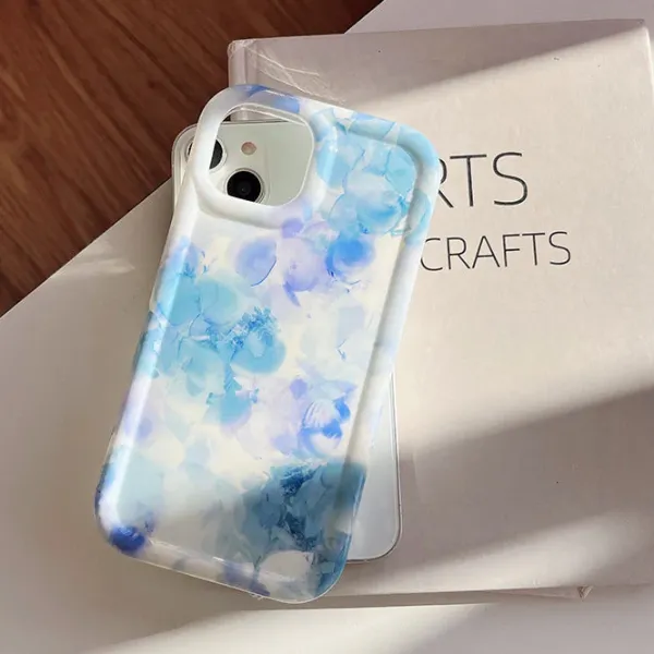 Iphone Cases*Boogzel Clothing Flower Oil Painting iPhone Case Blue