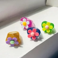 Rings*Boogzel Clothing Flower Peace Chunky Rings