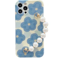 Iphone Cases*Boogzel Clothing Flower Pearl Chain iPhone Case Blue