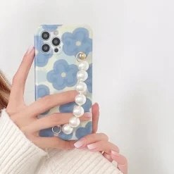 Iphone Cases*Boogzel Clothing Flower Pearl Chain iPhone Case Blue