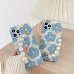 Iphone Cases*Boogzel Clothing Flower Pearl Chain iPhone Case Blue