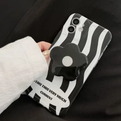 Iphone Cases*Boogzel Clothing Flower Waves iPhone Case Black/white
