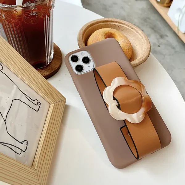 Iphone Cases*Boogzel Clothing Flower Wristband iPhone Case Brown