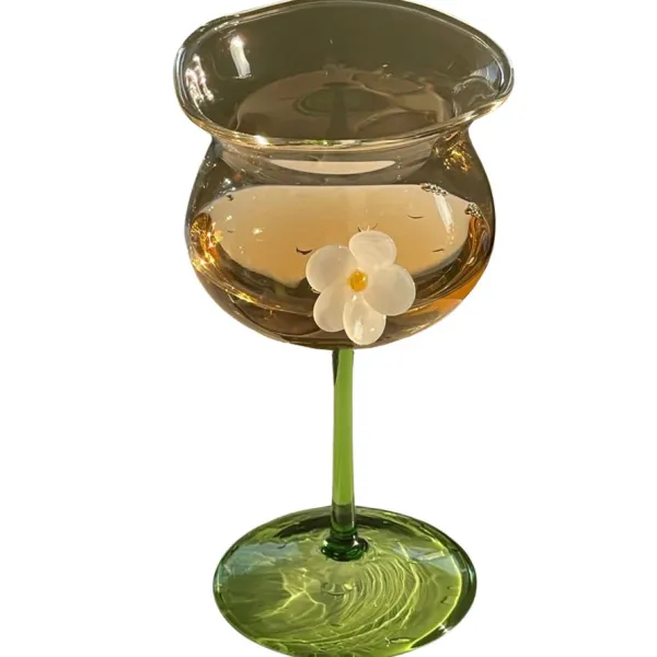 Aesthetic Kitchen|Aesthetic Room Decor*Boogzel Clothing Flower-Designed Asymmetric Aesthetic Glass